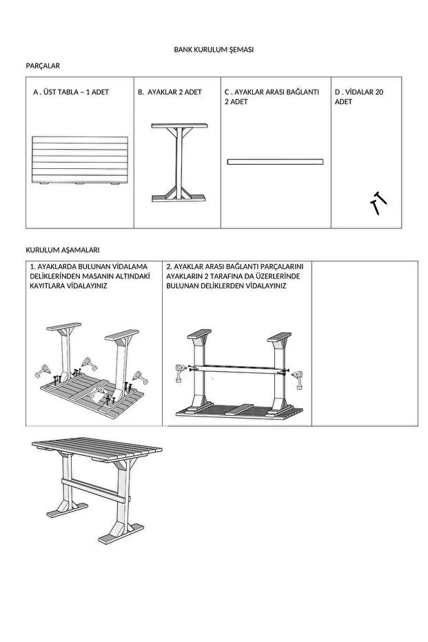 Ahşap Bahçe Masası Yemek Masası 110x63 Cm Ceviz Renk
